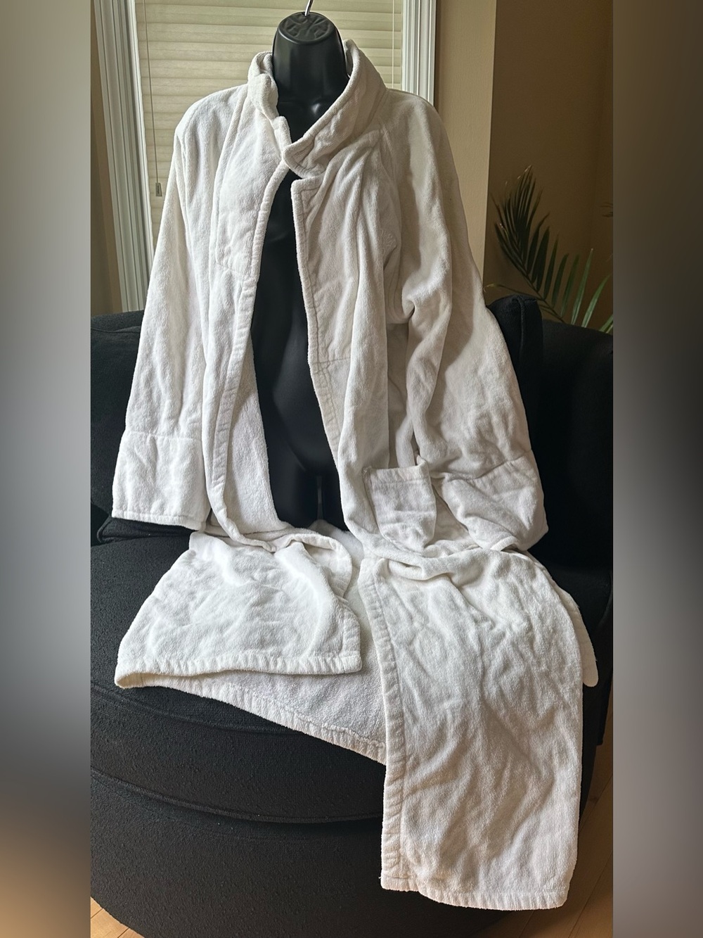 VINTAGE • Charter Club • 100% cotton • turkish • spa bath robe • white • small